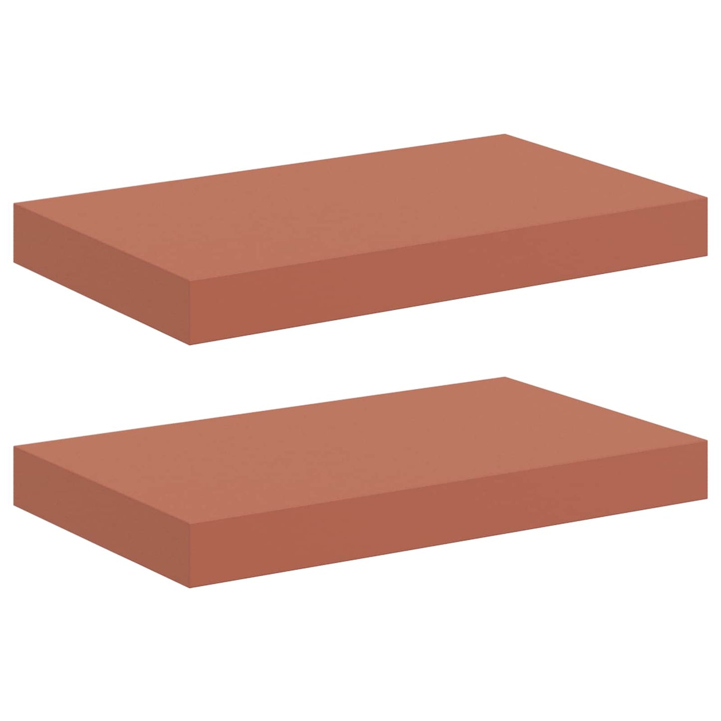 Wandplank met opslag 2 pcs Rood 40 x 23,5 x 4 cm Bewerkt hout