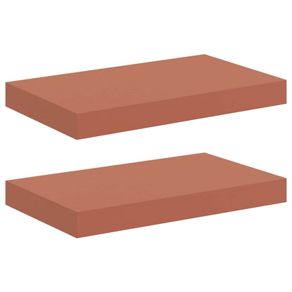Wandplank met opslag 2 pcs Rood 40 x 23,5 x 4 cm Bewerkt hout