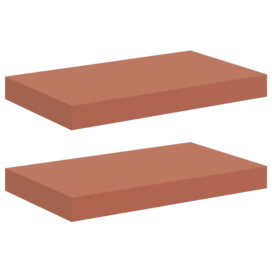 Wandplank met opslag 2 pcs Rood 40 x 23,5 x 4 cm Bewerkt hout