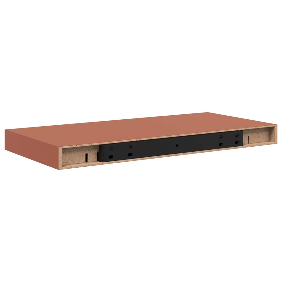Wandplank Wandgemonteerd Rood 50 x 23 x 4 cm Bewerkt hout