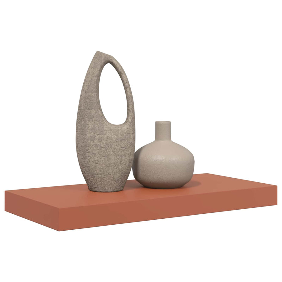 Wandplank Wandgemonteerd Rood 50 x 23 x 4 cm Bewerkt hout