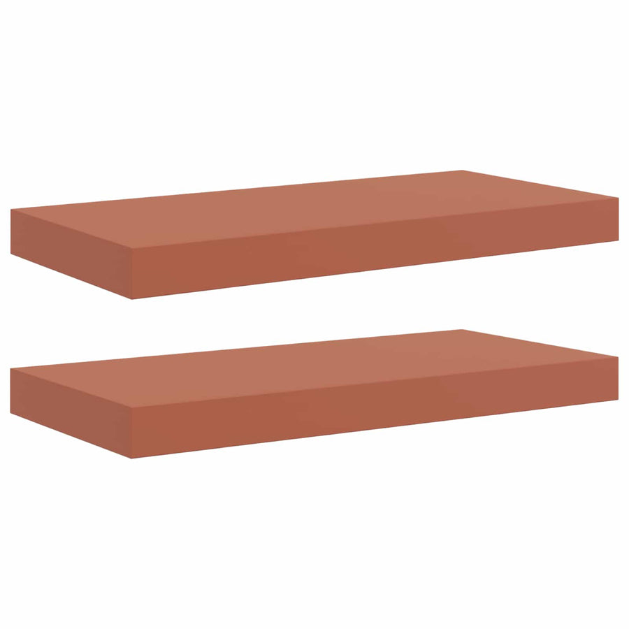 Wandplank Wandgemonteerd 2 pcs Rood 50 x 23 x 4 cm Bewerkt hout