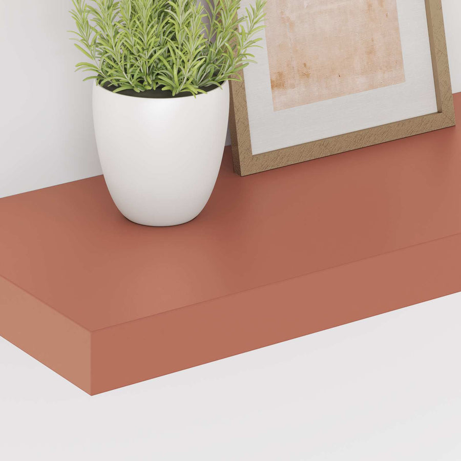 Wandplank Wandgemonteerd 4 pcs Rood 50 x 23 x 4 cm Bewerkt hout