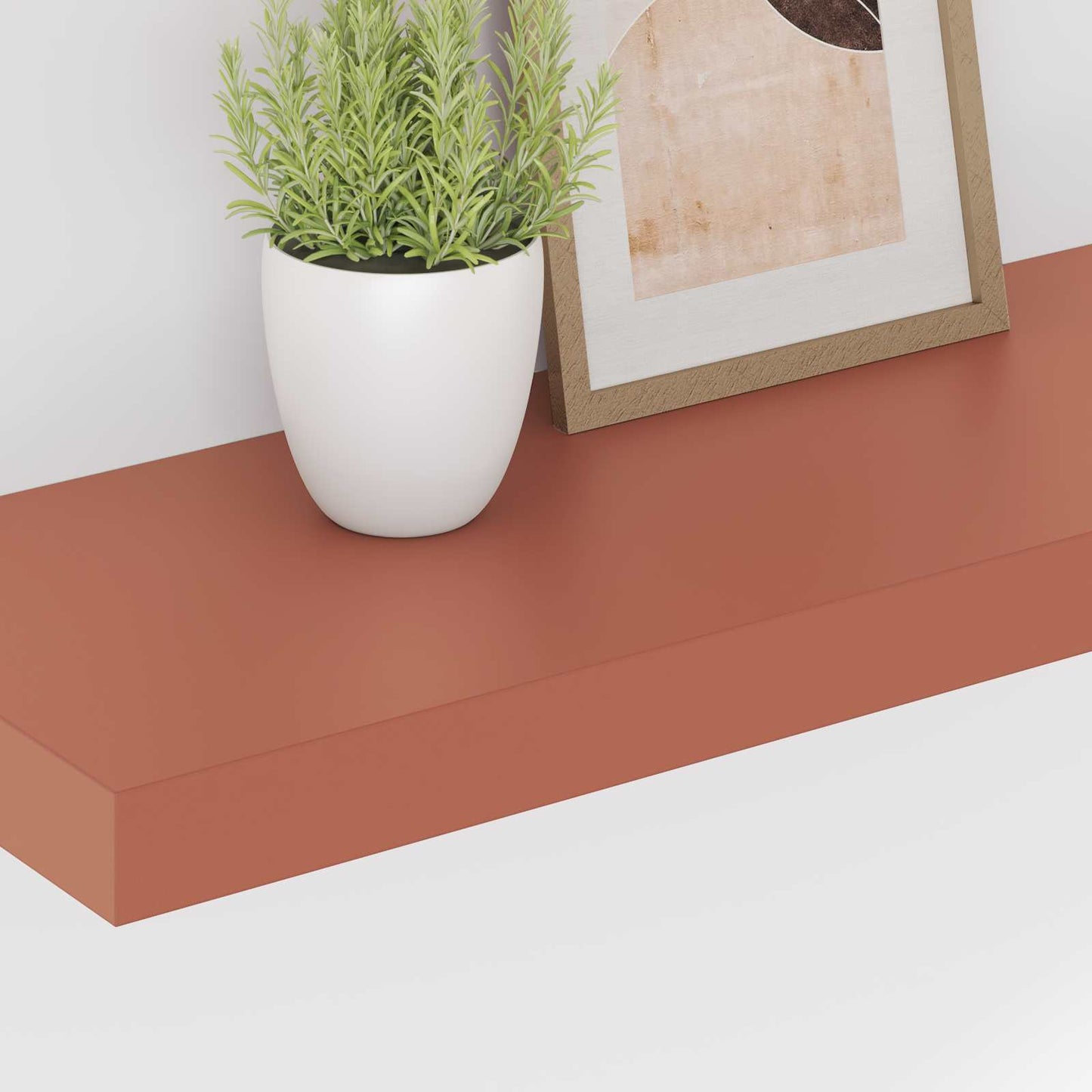 Wandplank Wandgemonteerd Rood 50 x 23 x 4 cm Bewerkt hout