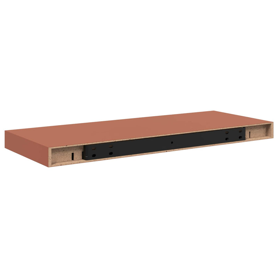 Wandplank Wandgemonteerd Rood 50 x 23 x 4 cm Bewerkt hout