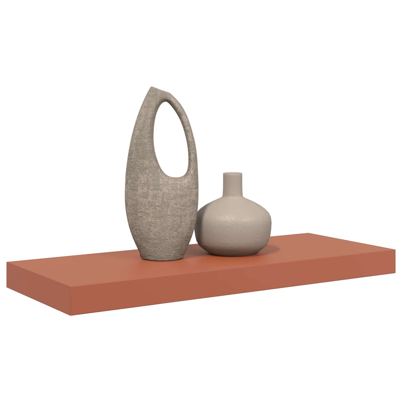 Wandplank Wandgemonteerd Rood 50 x 23 x 4 cm Bewerkt hout