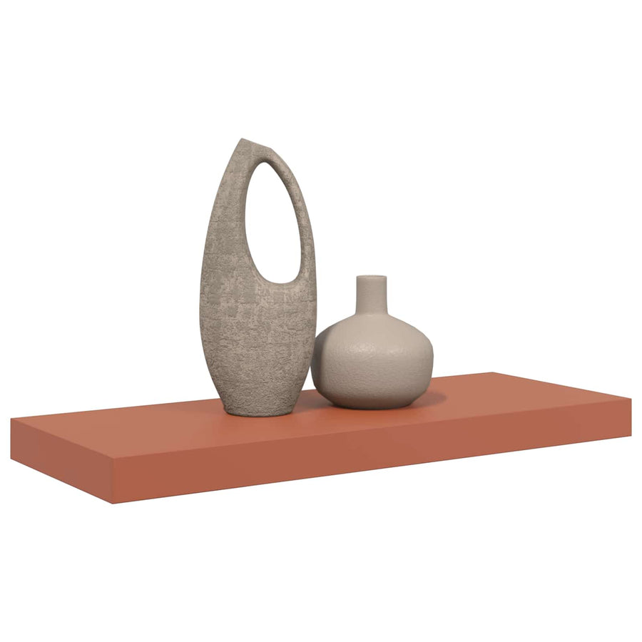 Wandplank Wandgemonteerd Rood 50 x 23 x 4 cm Bewerkt hout