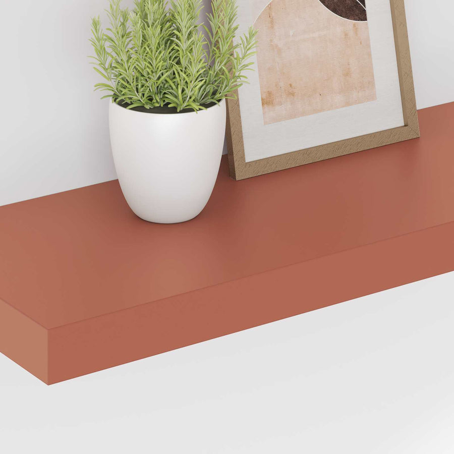 Wandplank Wandgemonteerd 2 pcs Rood 50 x 23 x 4 cm Bewerkt hout