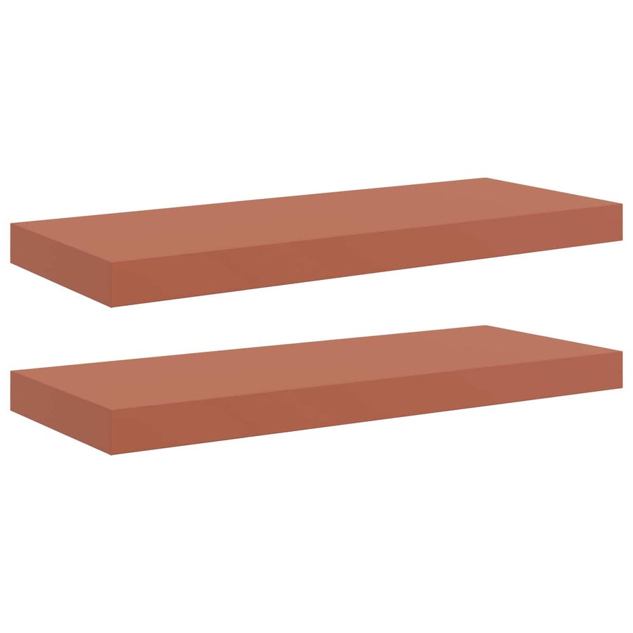 Wandplank Wandgemonteerd 2 pcs Rood 50 x 23 x 4 cm Bewerkt hout