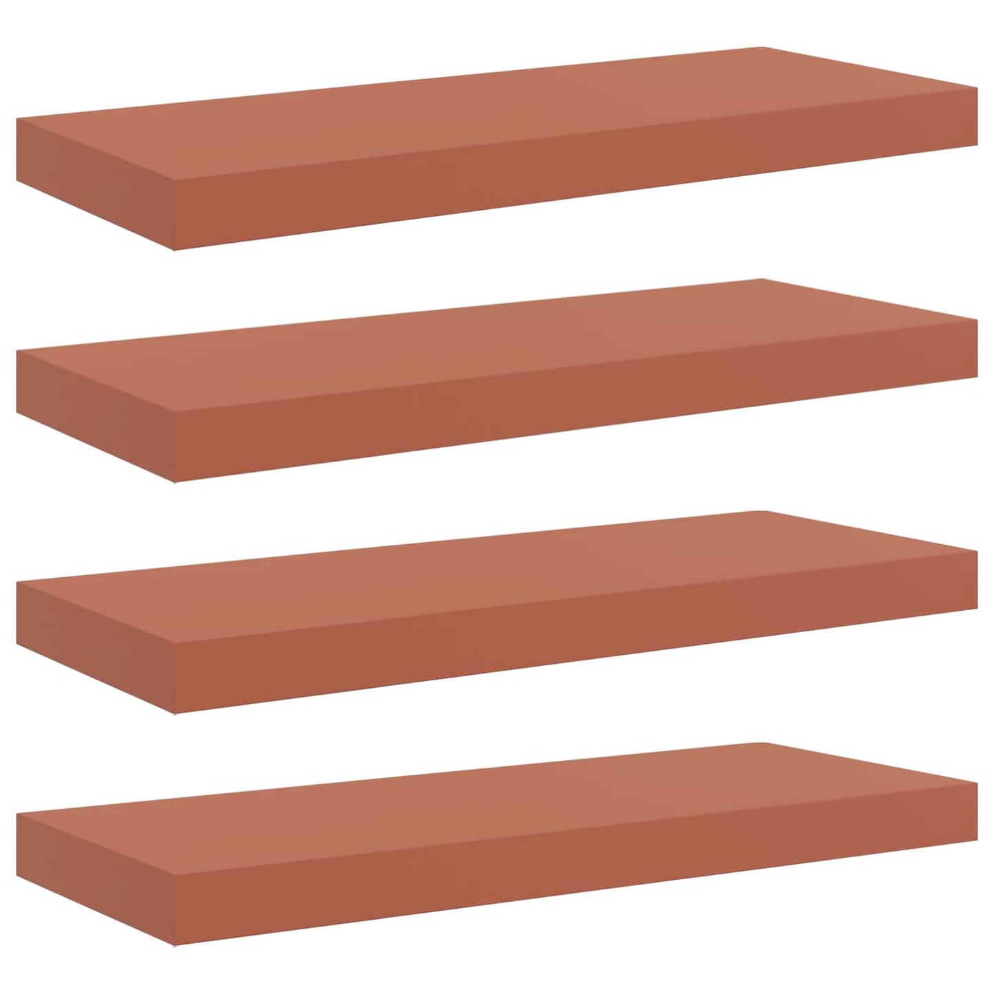 Wandplank Wandgemonteerd 4 pcs Rood 50 x 23 x 4 cm Bewerkt hout