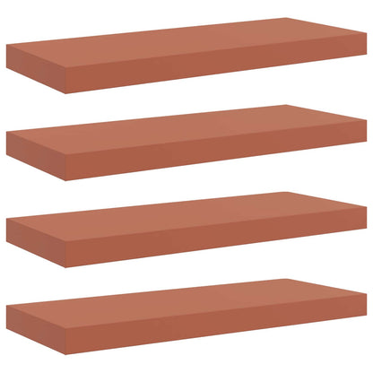 Wandplank Wandgemonteerd 4 pcs Rood 50 x 23 x 4 cm Bewerkt hout