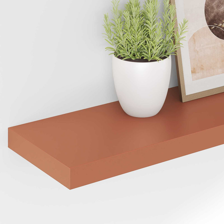 Wandplank met opslag 4 pcs Rood 80 x 23,5 x 4 cm Bewerkt hout