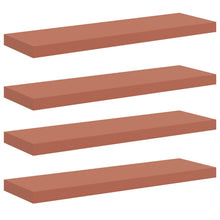 Wandplank met opslag 4 pcs Rood 80 x 23,5 x 4 cm Bewerkt hout