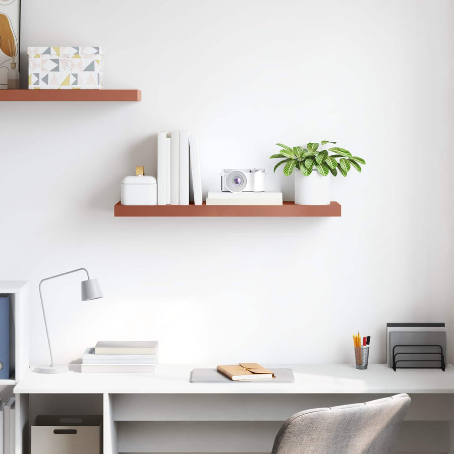 Wandplank Wandgemonteerd Rood 90 x 23,5 x 4 cm Bewerkt hout