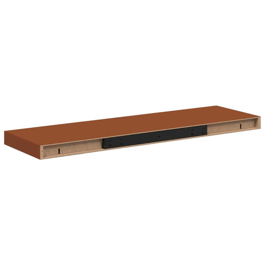Wandplank Wandgemonteerd Rood 90 x 23,5 x 4 cm Bewerkt hout