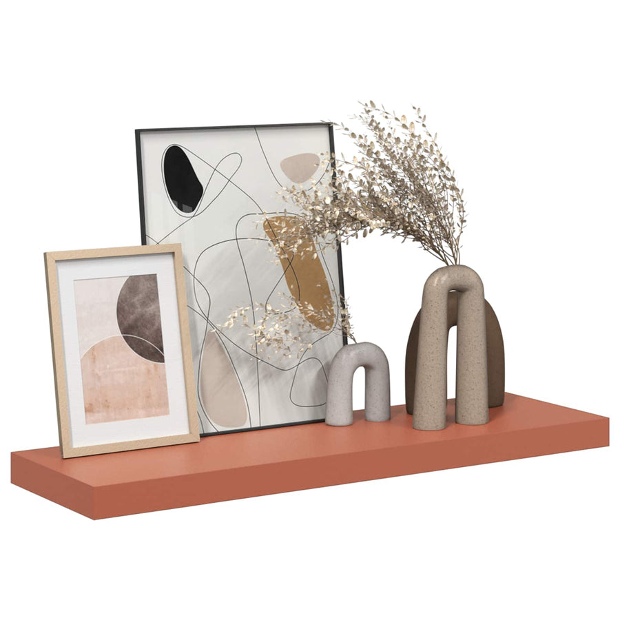Wandplank Wandgemonteerd Rood 90 x 23,5 x 4 cm Bewerkt hout