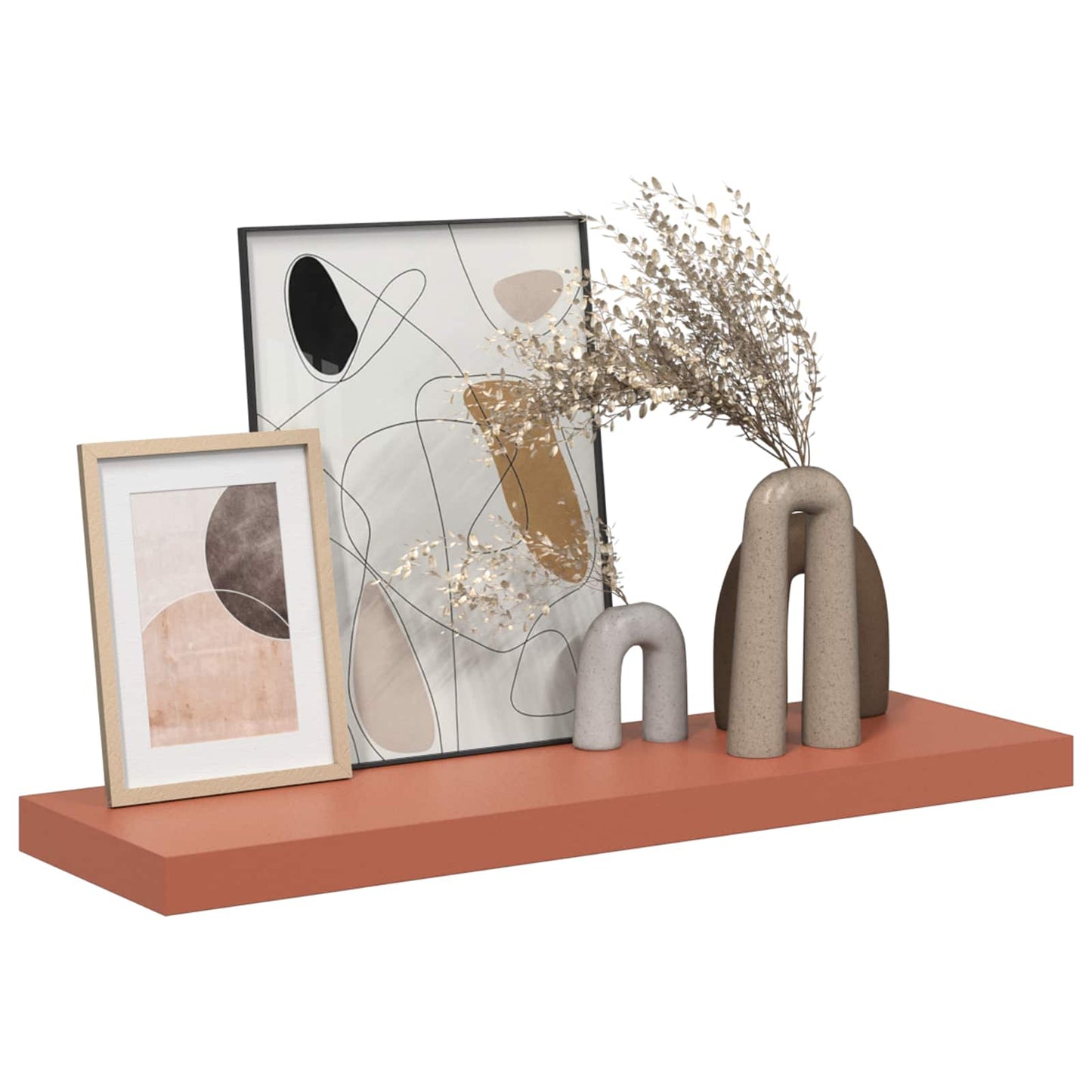 Wandplank met opslag 2 pcs Rood 90 x 23,5 x 4 cm Bewerkt hout