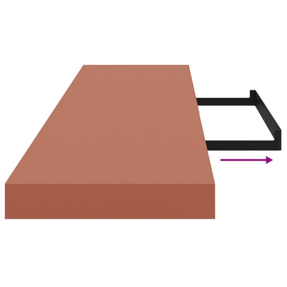 Wandplank Wandgemonteerd Rood 120 x 23,5 x 4 cm Bewerkt hout