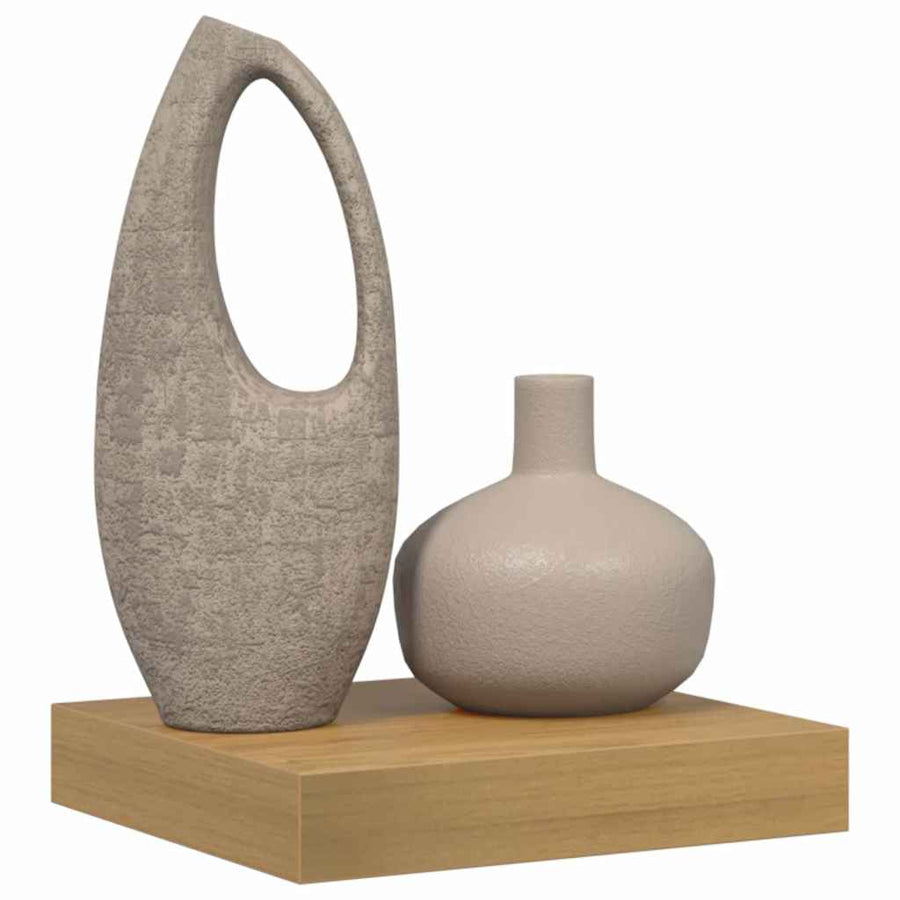Wandplank Wandgemonteerd Bruin 23 x 23,5 x 4 cm Bewerkt hout
