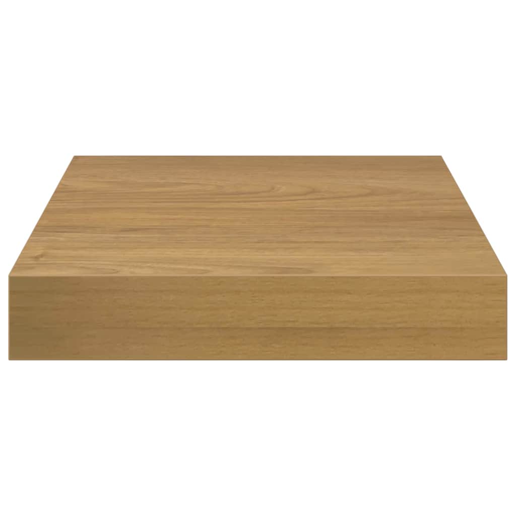 Wandplank met opslag 2 pcs Bruin 23 x 23,5 x 4 cm Bewerkt hout