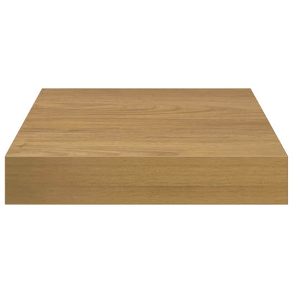Wandplank met opslag 2 pcs Bruin 23 x 23,5 x 4 cm Bewerkt hout