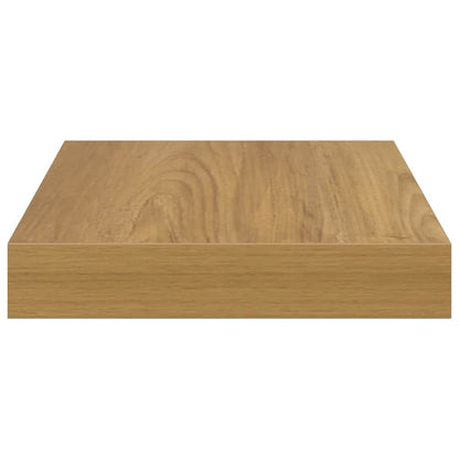 Wandplank met opslag 2 pcs Bruin 23 x 23,5 x 4 cm Bewerkt hout
