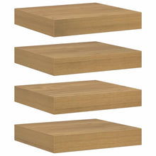 Wandplank met opslag 4 pcs Bruin 23 x 23,5 x 4 cm Bewerkt hout