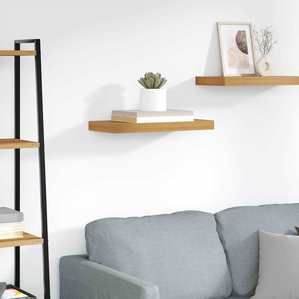 Wandplank Wandgemonteerd Bruin 50 x 23 x 4 cm Bewerkt hout