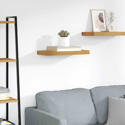 Wandplank Wandgemonteerd Bruin 50 x 23 x 4 cm Bewerkt hout