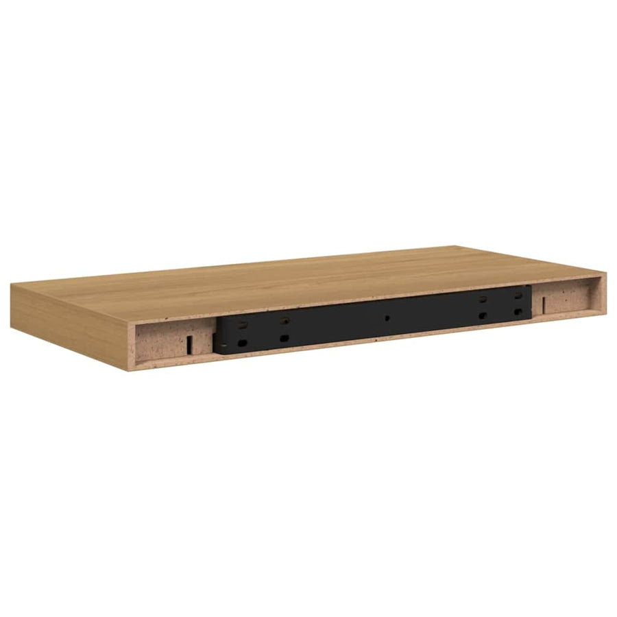 Wandplank Wandgemonteerd Bruin 50 x 23 x 4 cm Bewerkt hout