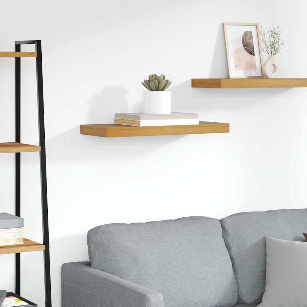 Wandplank Wandgemonteerd Bruin 50 x 23 x 4 cm Bewerkt hout
