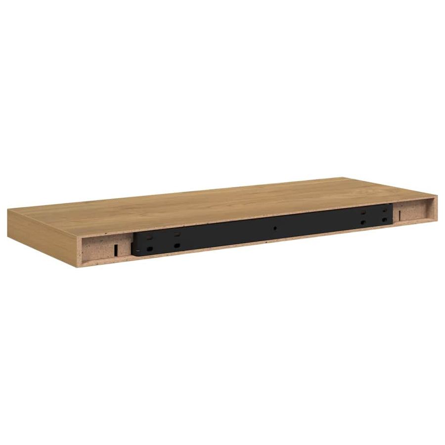 Wandplank Wandgemonteerd Bruin 50 x 23 x 4 cm Bewerkt hout