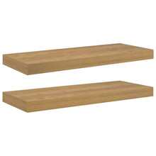 Wandplank met opslag 2 pcs Bruin 50 x 23 x 4 cm Bewerkt hout