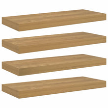 Wandplank met opslag 4 pcs Bruin 50 x 23 x 4 cm Bewerkt hout