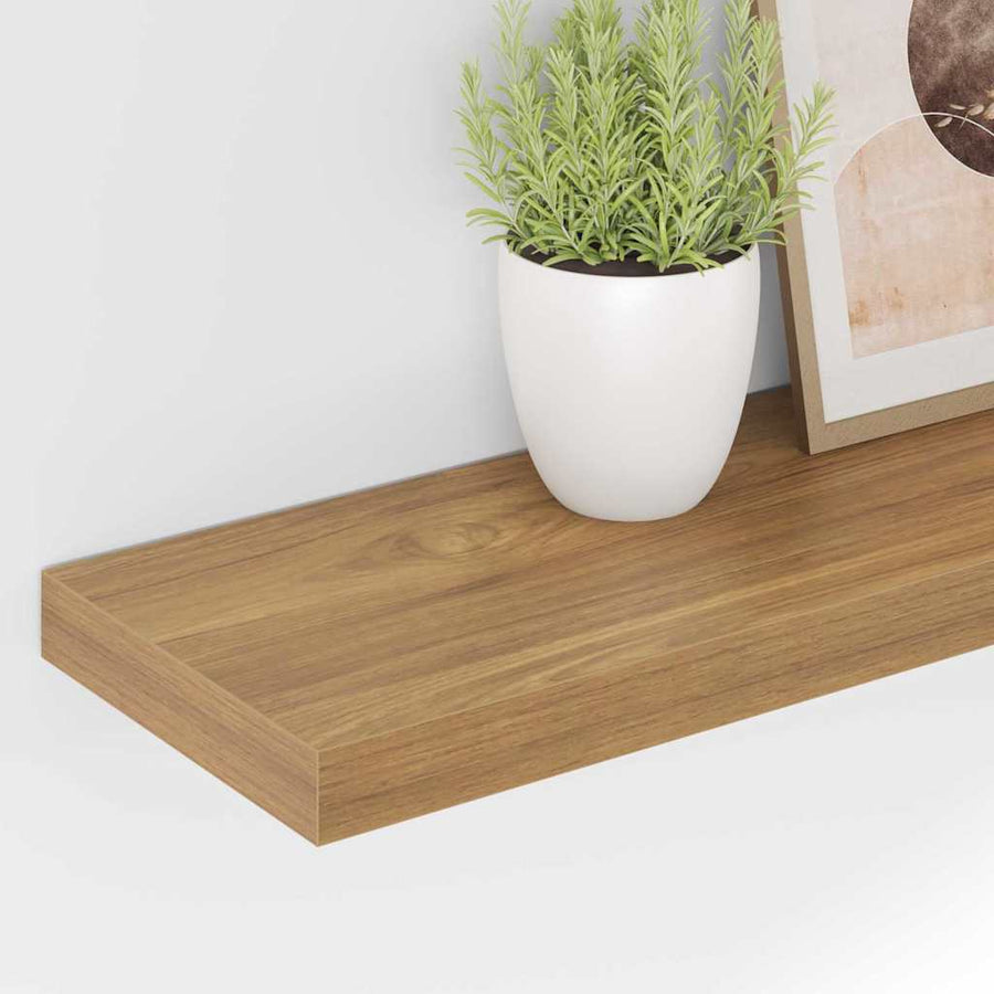 Wandplank Wandgemonteerd Bruin 90 x 23,5 x 4 cm Bewerkt hout