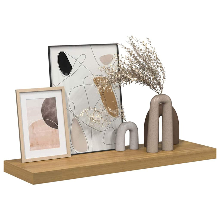 Wandplank Wandgemonteerd Bruin 90 x 23,5 x 4 cm Bewerkt hout