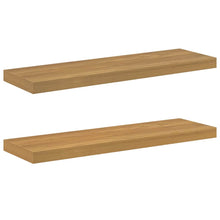 Wandplank met opslag 2 pcs Bruin 90 x 23,5 x 4 cm Bewerkt hout
