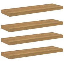 Wandplank met opslag 4 pcs Bruin 90 x 23,5 x 4 cm Bewerkt hout