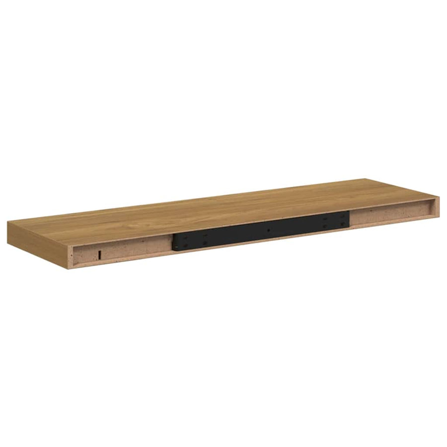 Wandplank met opslag 4 pcs Bruin 90 x 23,5 x 4 cm Bewerkt hout