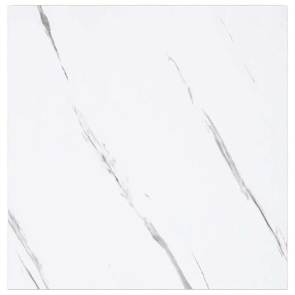 Wandplank 2 pcs Wit Marmer 23 x 23,5 x 4 cm Bewerkt hout