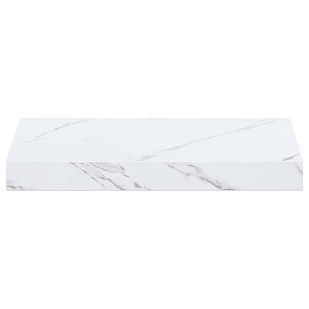 Wandplank 4 pcs Wit Marmer 40 x 23,5 x 4 cm Bewerkt hout