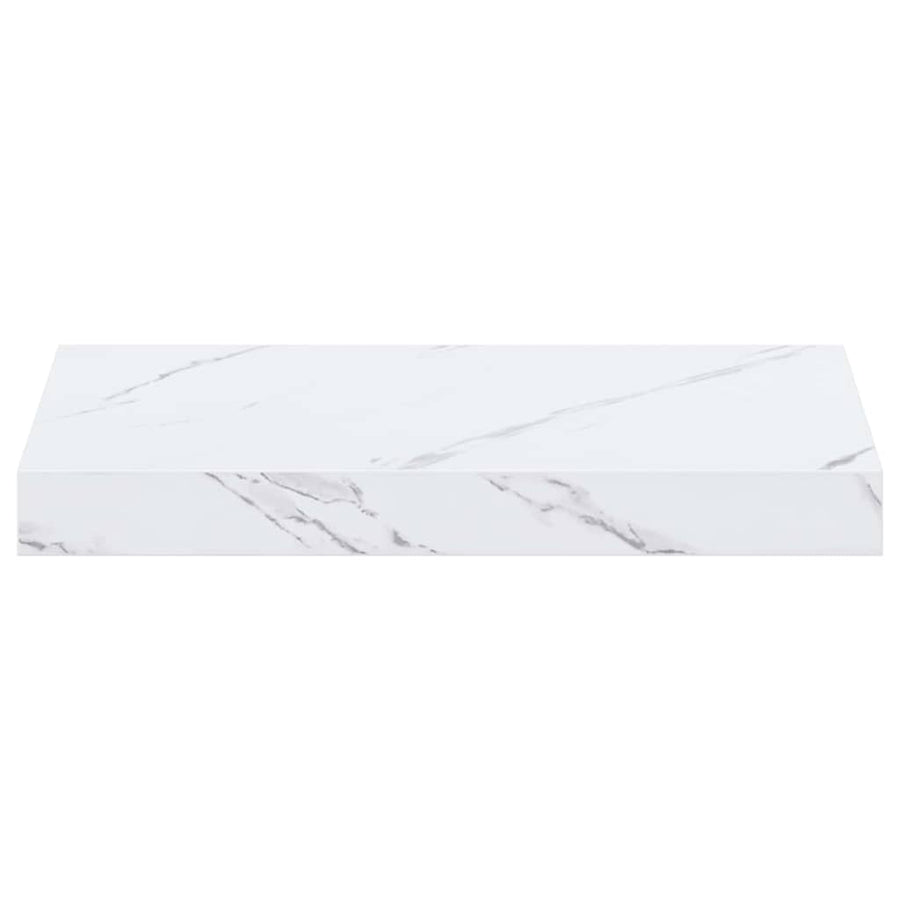 Wandplank 4 pcs Wit Marmer 40 x 23,5 x 4 cm Bewerkt hout