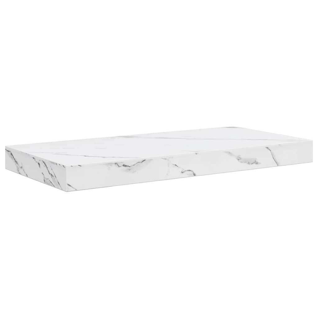 Wandplank Wandgemonteerd Wit Marmer 50 x 23 x 4 cm Bewerkt hout