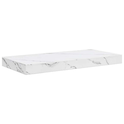 Wandplank Wandgemonteerd Wit Marmer 50 x 23 x 4 cm Bewerkt hout