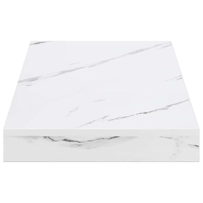Wandplank Wandgemonteerd Wit Marmer 50 x 23 x 4 cm Bewerkt hout