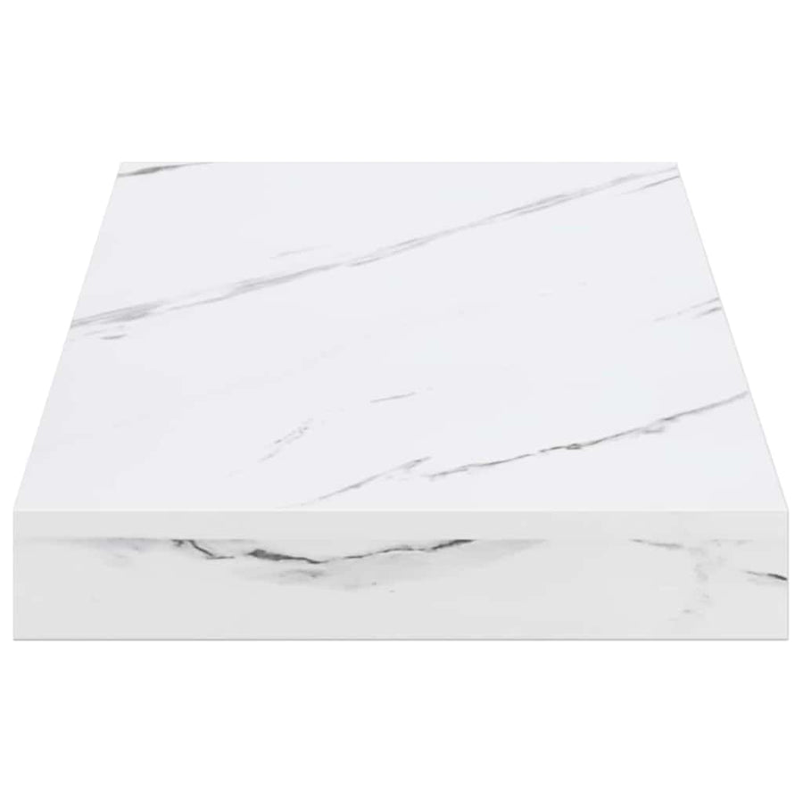 Wandplank Wandgemonteerd Wit Marmer 50 x 23 x 4 cm Bewerkt hout