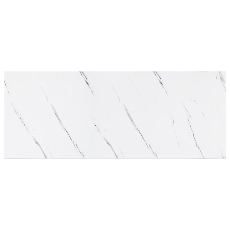 Wandplank Wandgemonteerd Wit Marmer 50 x 23 x 4 cm Bewerkt hout
