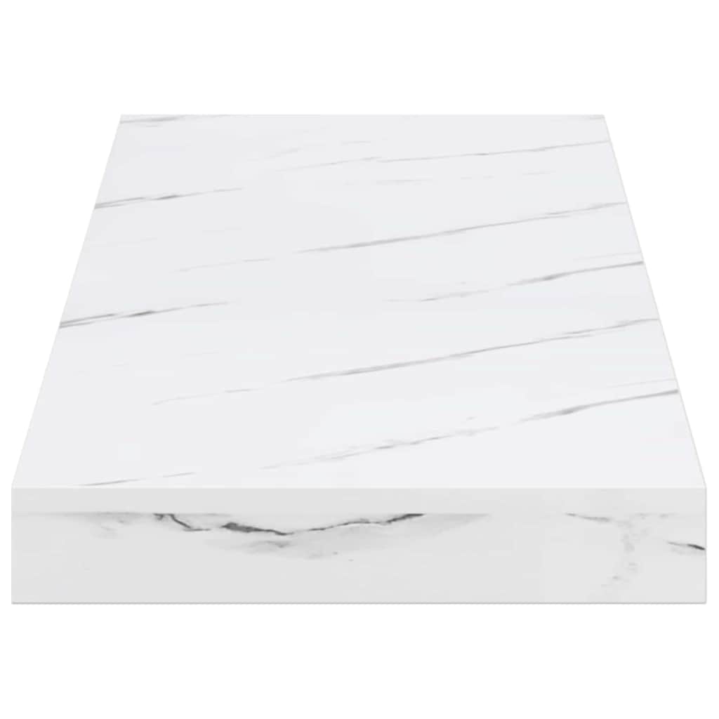 Wandplank 4 pcs Wit Marmer 50 x 23 x 4 cm Bewerkt hout