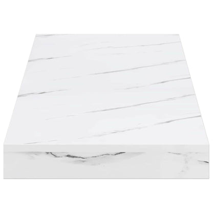 Wandplank 4 pcs Wit Marmer 50 x 23 x 4 cm Bewerkt hout