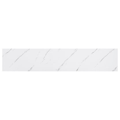 Wandplank 2 pcs Wit Marmer 120 x 23,5 x 4 cm Bewerkt hout